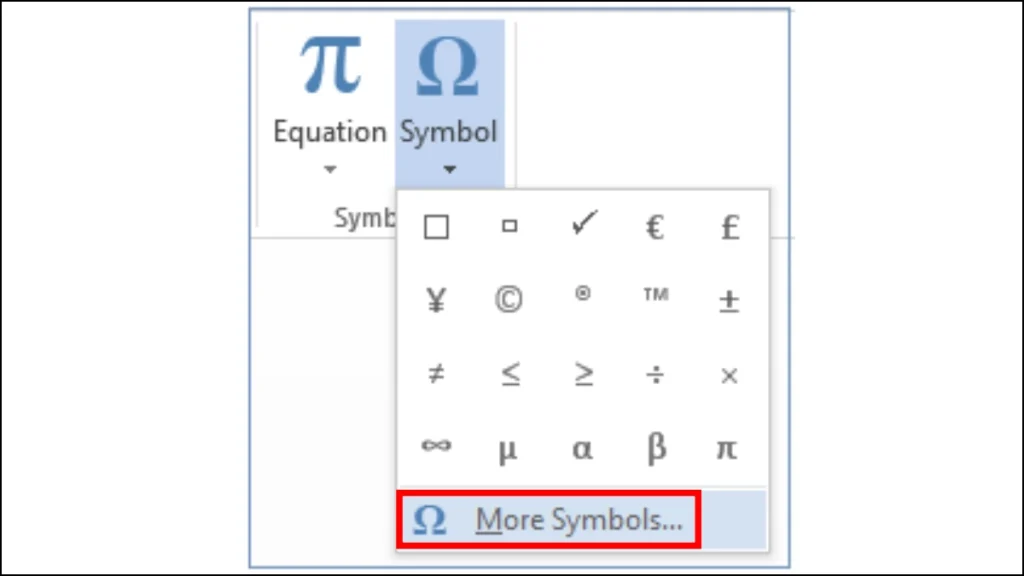 Comment taper le symbole de degré dans Word à l'aide de la barre d'outils