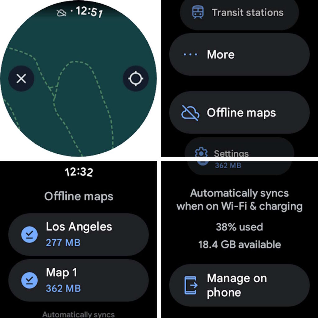 Maintenant, vous pouvez également utiliser Google Maps sur Wear OS sans connexion à Internet 3 Google Maps Wear OS hors ligne smartwatch smartphone