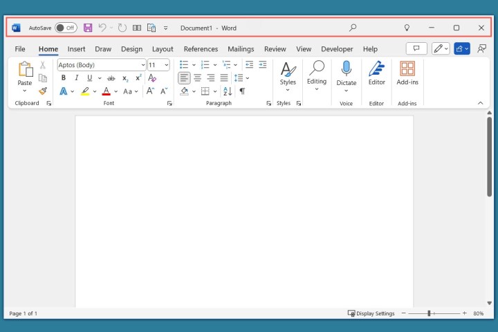 Comment utiliser Microsoft Word : tutoriel pour les débutants 8 Barre de titre dans Word.