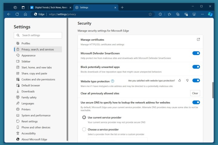 Qu'est-ce que Microsoft Edge et comment l'utiliser 7 Sécurité dans les paramètres Edge.