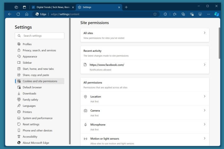 Qu'est-ce que Microsoft Edge et comment l'utiliser 8 Cookies et autorisations dans les paramètres Edge.