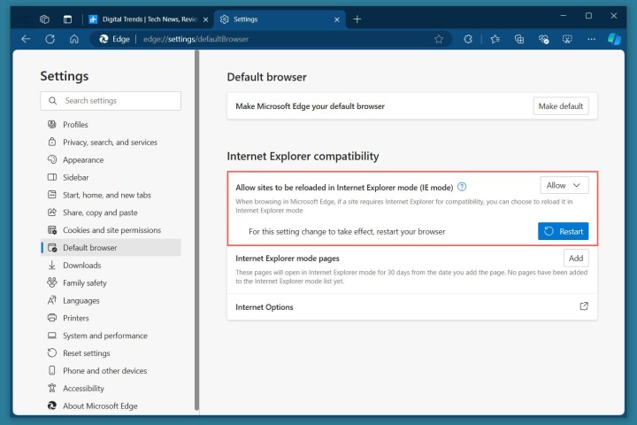 Qu'est-ce que Microsoft Edge et comment l'utiliser 14 Autoriser le mode IE dans Edge.