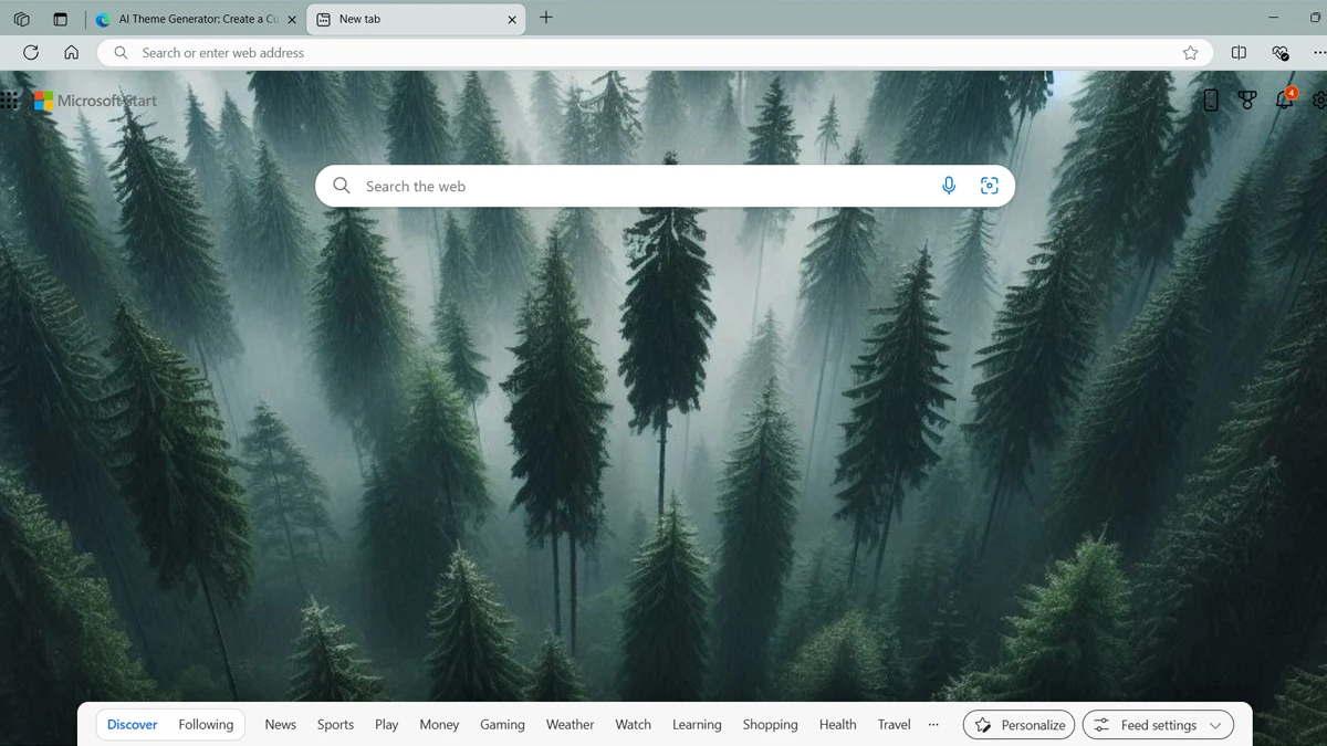 Vous pouvez créer des thèmes personnalisés pour Edge en utilisant le générateur de thèmes IA de Microsoft 5 Comment créer des thèmes personnalisés avec l'IA sur Microsoft Edge