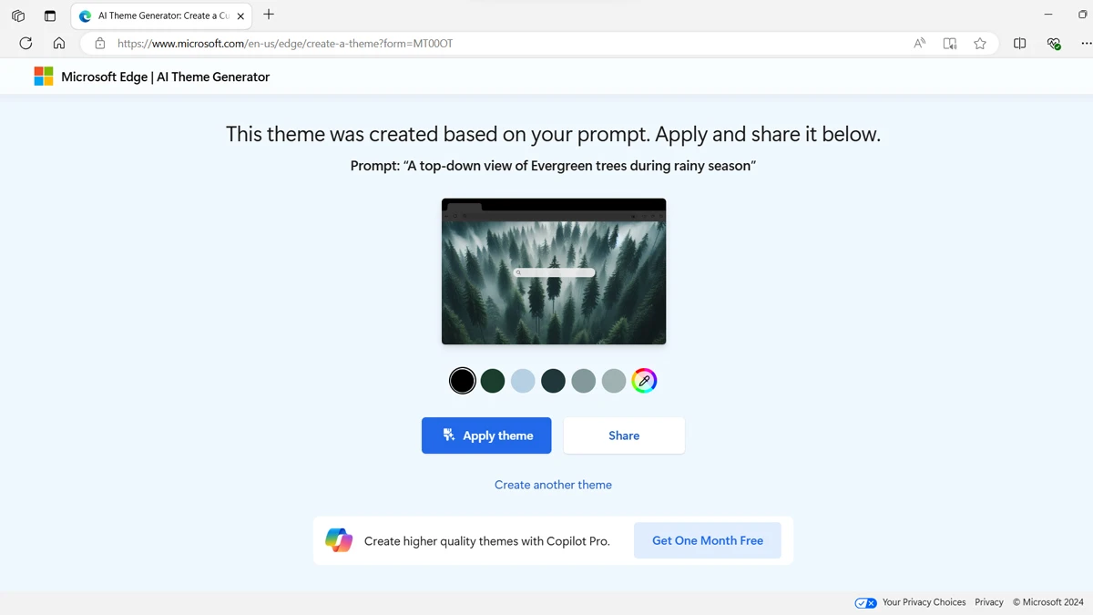 Vous pouvez créer des thèmes personnalisés pour Edge en utilisant le générateur de thèmes IA de Microsoft 3 Comment créer des thèmes personnalisés avec l'IA sur Microsoft Edge