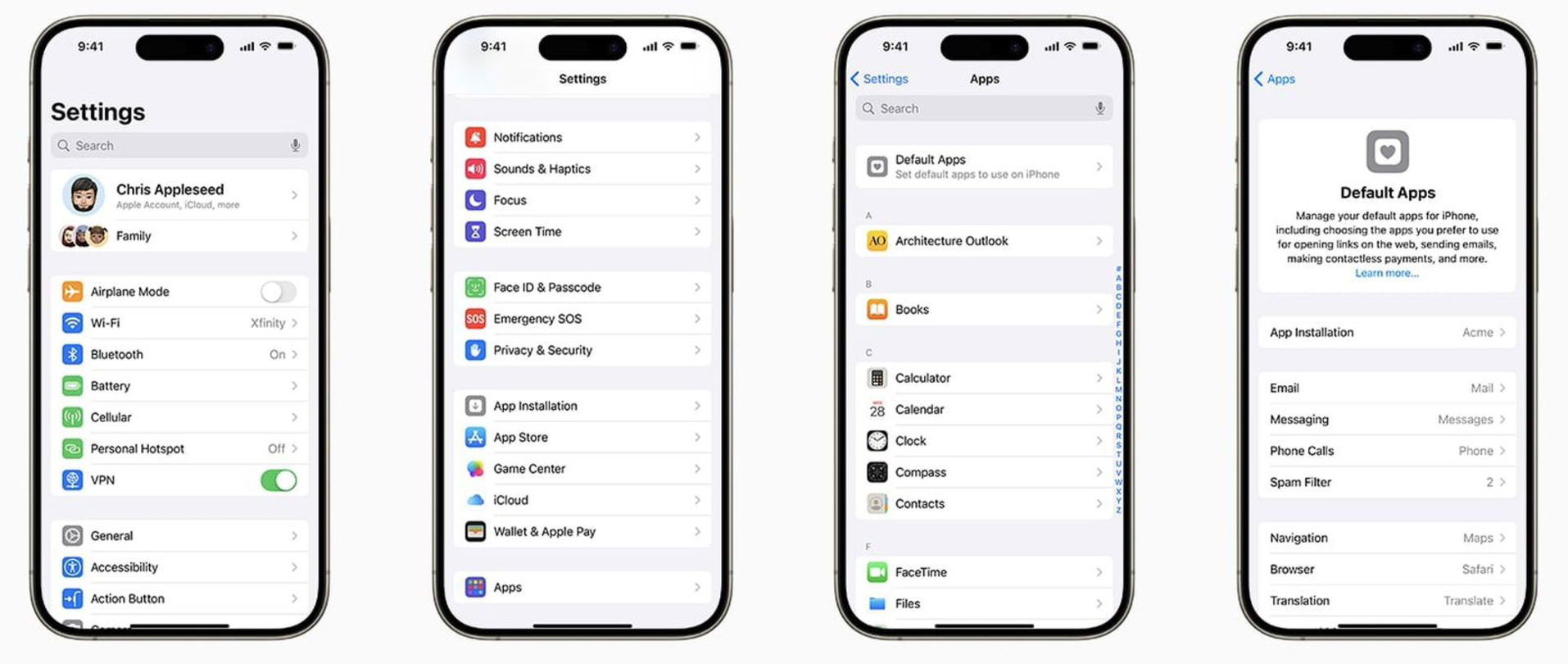 Apple a annoncé que l'App Store, Messages, Photos, Appareil photo et Safari pourront être supprimés dans iOS 18 4 Changements dans le système des applications par défaut