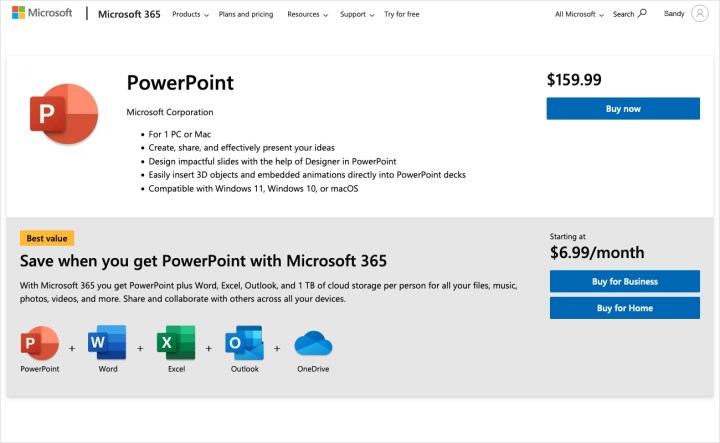 Comment télécharger Microsoft PowerPoint 3 Page d'achat de PowerPoint.