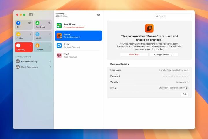 Je n'utiliserais jamais un Mac sans d'abord changer ces 8 paramètres 4 L'application Mots de passe dans macOS Sequoia.