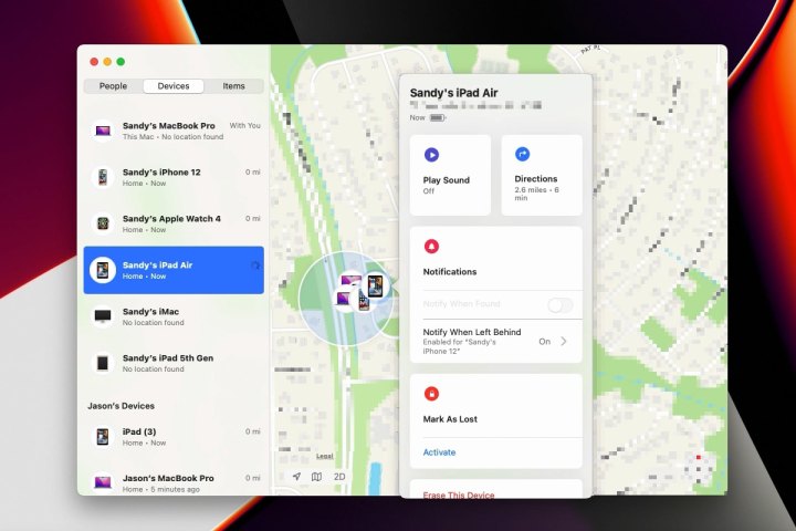 Je n'utiliserais jamais un Mac sans d'abord changer ces 8 paramètres 5 Carte et options pour trouver les appareils dans l'application Localiser.