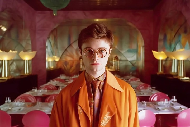 Midjourney contre Grok : Comparatif, un choix entre qualité et liberté 3 Image AI de Harry Potter dans le style de Wes Anderson.