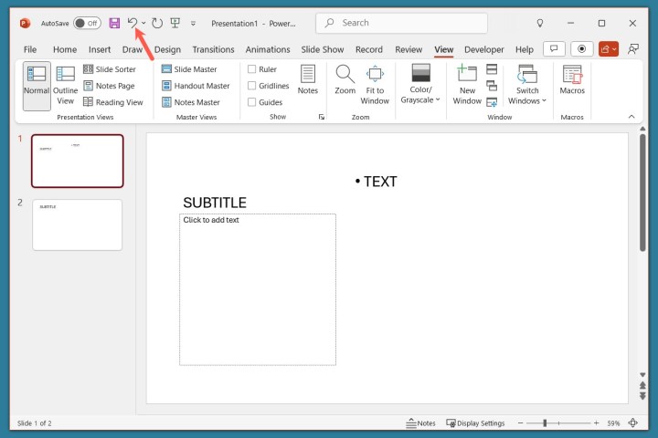 Comment supprimer un slide dans PowerPoint 6 Bouton Annuler dans PowerPoint.
