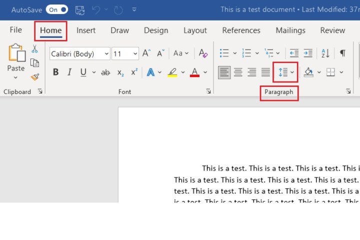Comment doubler l'interligne dans Microsoft Word 4 Navigation vers l'icône d'espacement des lignes sur l'onglet Accueil de Microsoft Word.