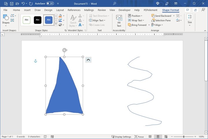Comment dessiner dans Microsoft Word 8 Onglet Mise en forme de la forme pour les dessins libres.