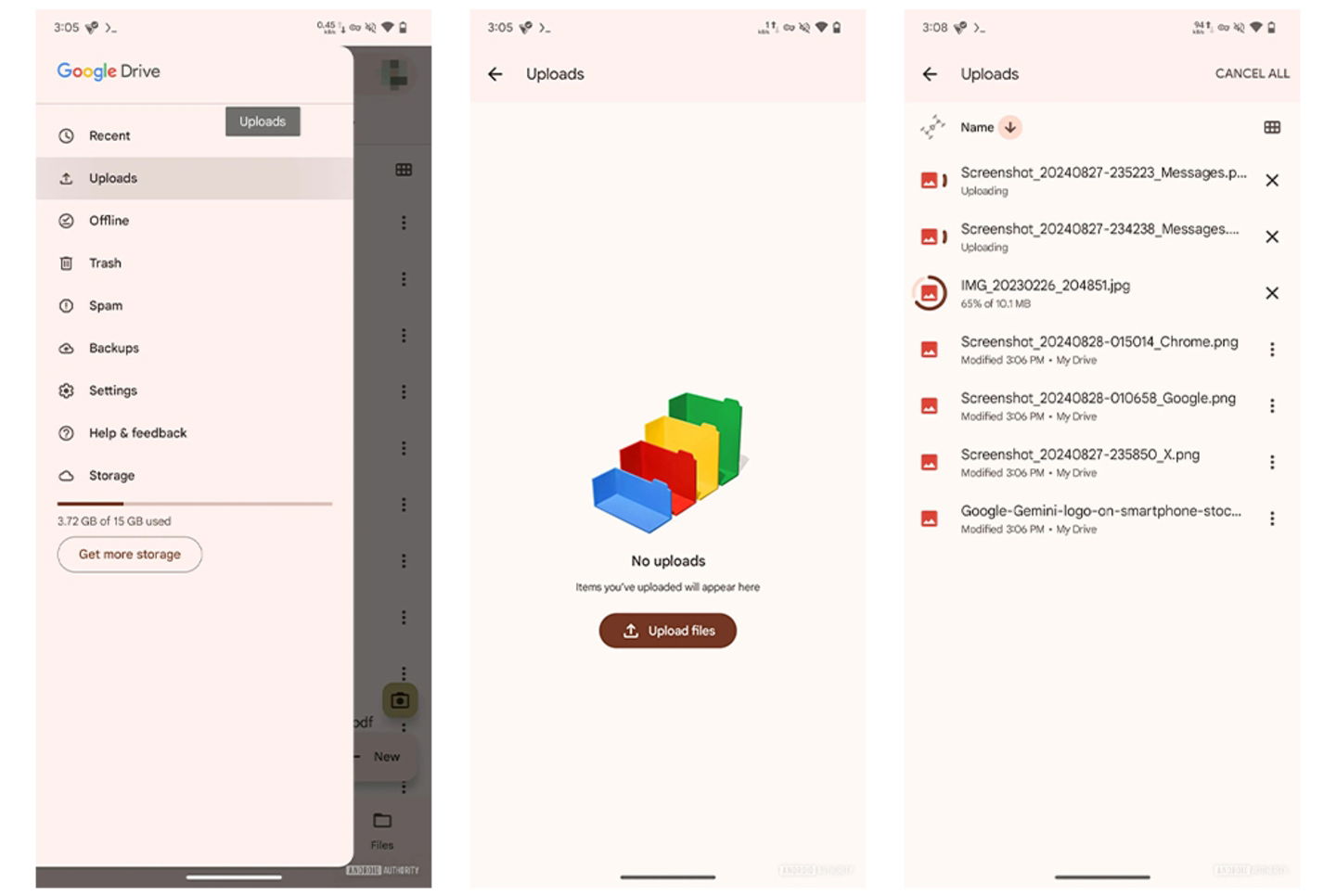 Google Drive intégrera un onglet de chargement avec plus de détails et d'options 3 Google Drive incorporera un onglet de téléchargement avec plus de détails et d'options