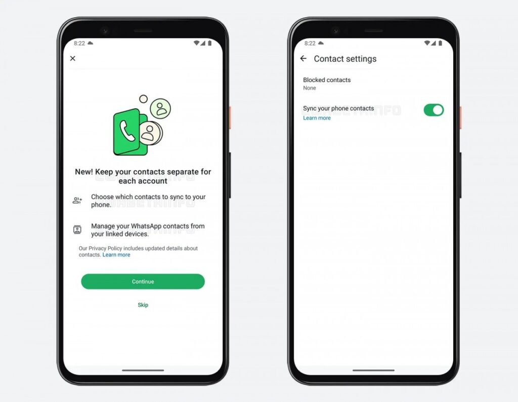 WhatsApp : une des fonctions les plus attendues par ceux qui utilisent 2 comptes arrive 3 WhatsApp comptes contacts synchroniser