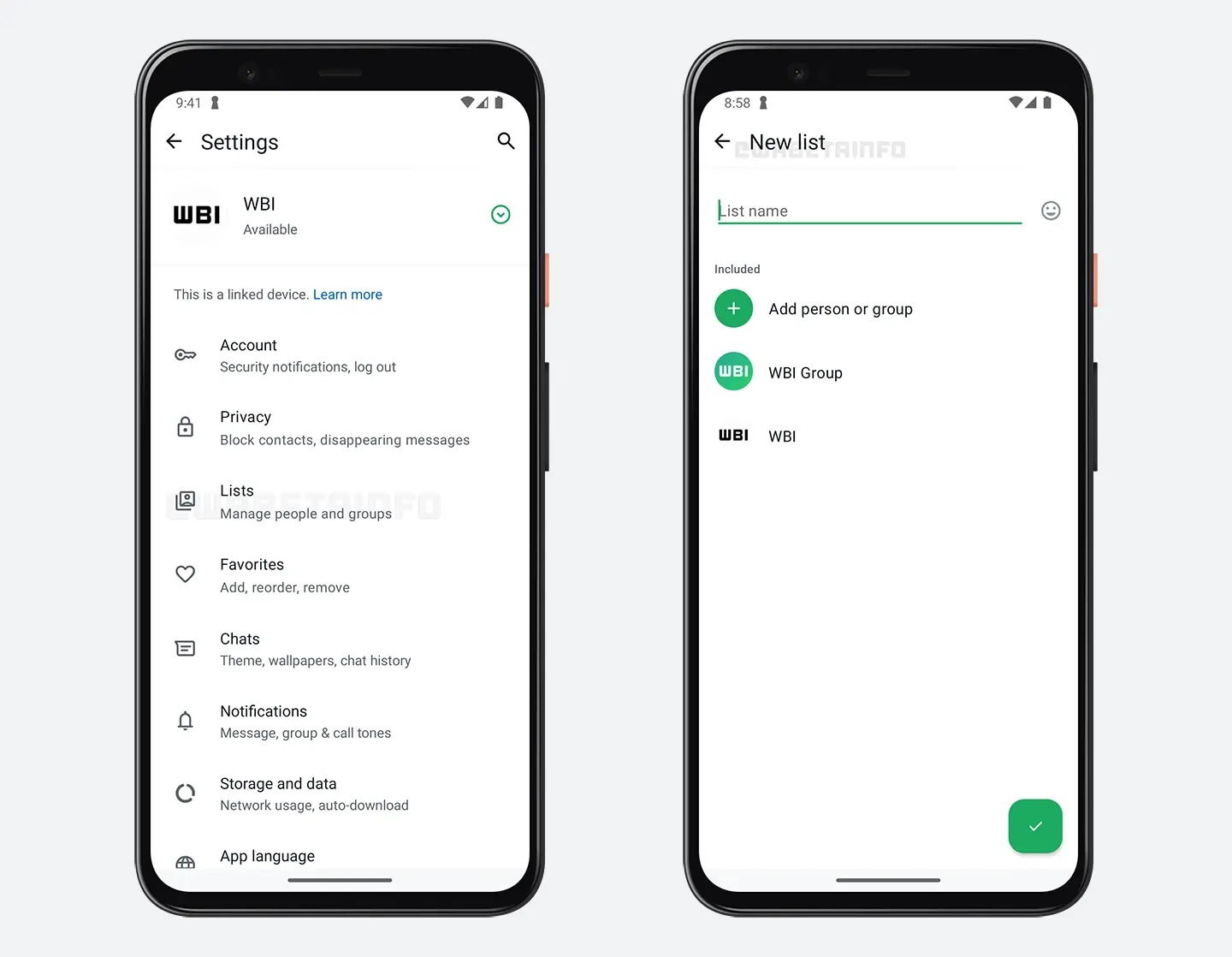 WhatsApp permettra de gérer la synchronisation des contacts et de créer des listes personnalisées 4 WhatsApp imiterait une des meilleures caractéristiques d'organisation de Telegram