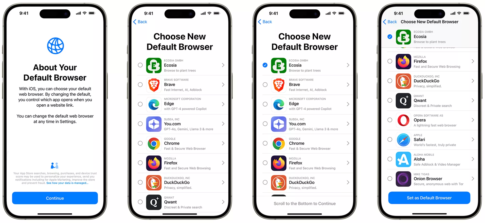 Apple élargit le choix des utilisateurs sur les navigateurs et applications iOS par défaut en Europe 2 Apple elargit le choix des utilisateurs sur les navigateurs et