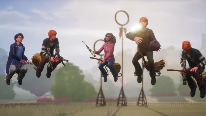 Harry Potter : Quidditch Champions : date de sortie, bandes-annonces, gameplay et plus 2 Des personnages de Harry Potter volent sur des balais dans Quidditch.