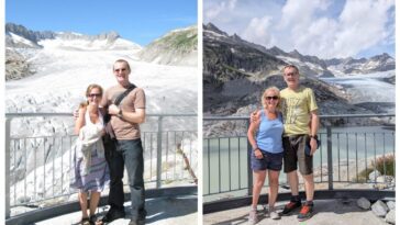 Le même glacier photographié après 15 ans, la photo d'un couple en vacances : "ça nous fait pleurer" 26 X | Photo du post de Duncan Porter @misterduncan