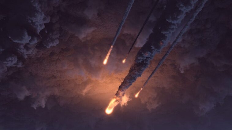 Un morceau de fusée de SpaceX s'est écrasé en Pologne : « Ces incidents deviendront de plus en plus fréquents » 1 Illustration de la possible pluie de météorites créée par les débris de Dimorphos expulsés dans l'espace après l'impact de la sonde spatiale DART de la NASA / Crédit : iStock