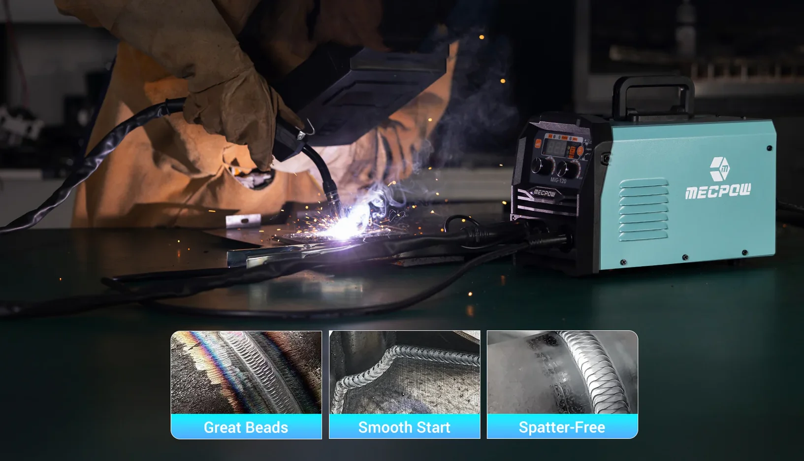 Les Nouveaux Outils Mecpow : Soudure, Presse à Chaud et Gravure Laser de haute performance 8 Mecpow Mig 120. 5