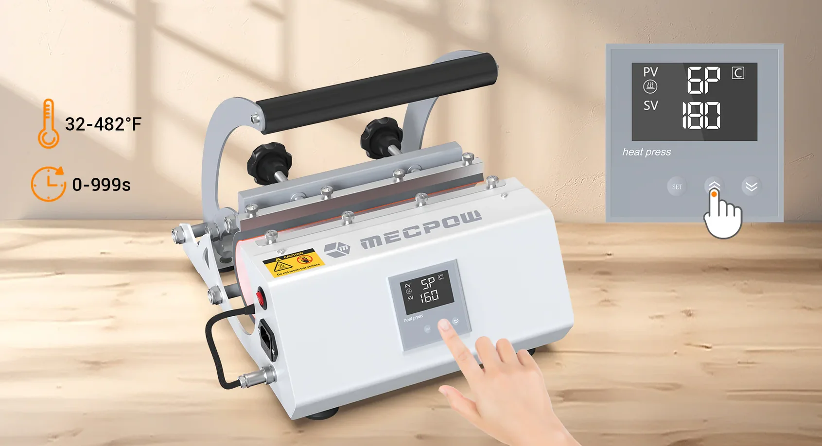 Les Nouveaux Outils Mecpow : Soudure, Presse à Chaud et Gravure Laser de haute performance 13 Mecpow Mp30 30oz Tumbler Heat Press Machine Details D 4