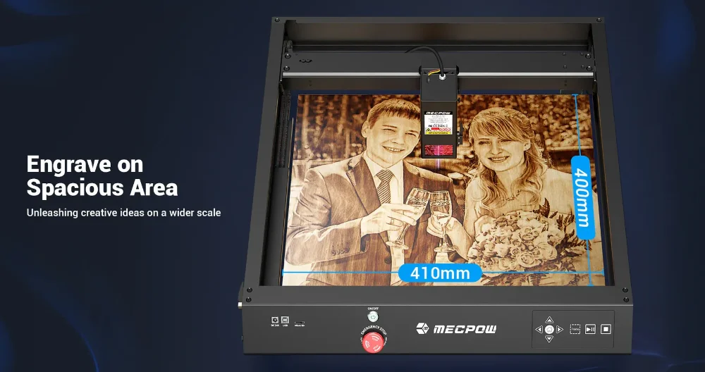 Les Nouveaux Outils Mecpow : Soudure, Presse à Chaud et Gravure Laser de haute performance 19 Mecpow X4 22w Powerful Laser Engraver Space