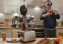 Image des robots de Nvidia entraînés avec Apple Vision Pro