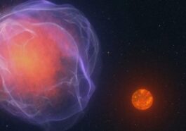 Illustration de l'objet mystérieux. Crédit : Observatoire WM Keck/Adam Makarenko