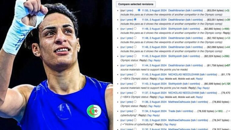 Pourquoi la page Wikipedia de la boxeuse Imane Khelif a subi plus de 200 modifications ces derniers jours 1 Image