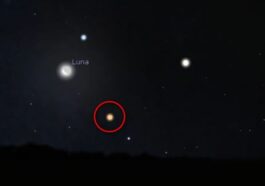 Qu'est-ce que la magnifique gemme rouge visible à côté de la Lune : à quelle heure regarder le ciel 11 Simulation de la conjonction astrale dans la nuit du 27 au 28 août 2024. Crédit : Stellarium