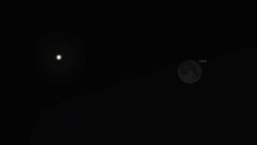 Simulation du ciel de ce soir. Crédit : Stellarium