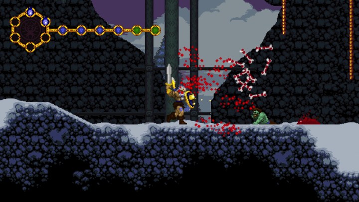 Quoi de neuf en août 2024 : 7 jeux à venir à jouer ce mois-ci 2 Niveau enneigé de Volgarr the Viking 2.