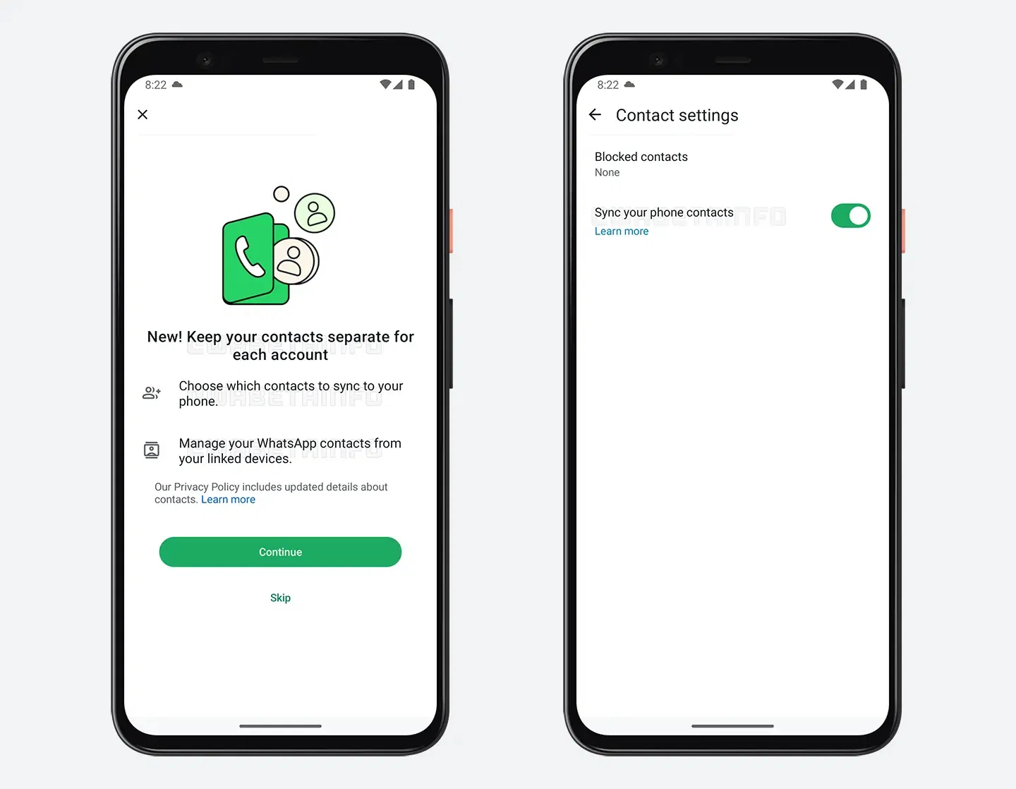 WhatsApp permettra de gérer la synchronisation des contacts et de créer des listes personnalisées 3 WhatsApp permettra de gérer la synchronisation des contacts et de créer des listes personnalisées