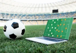 Soccer Ball And Laptop With Formation On Screen On 2023 11 27 05 17 27 Utc