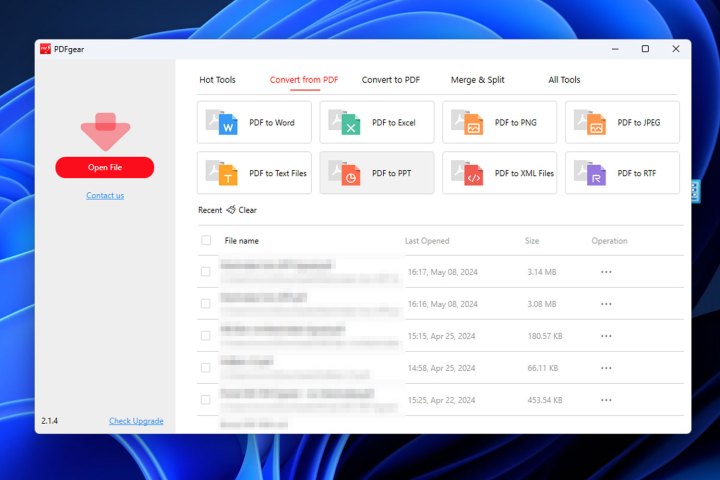 Comment convertir un PDF en PowerPoint 3 Conversion avec PDFGear.