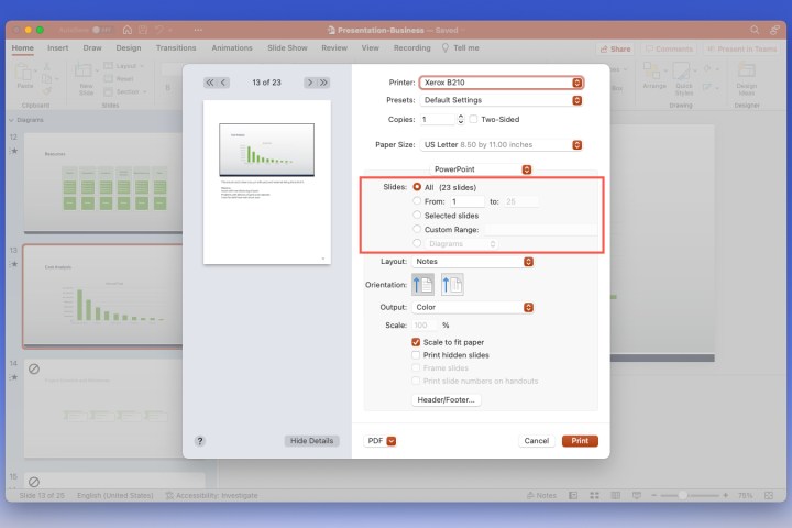 Comment imprimer une présentation PowerPoint avec des notes 6 Imprimer toutes les diapositives dans PowerPoint sur Mac.