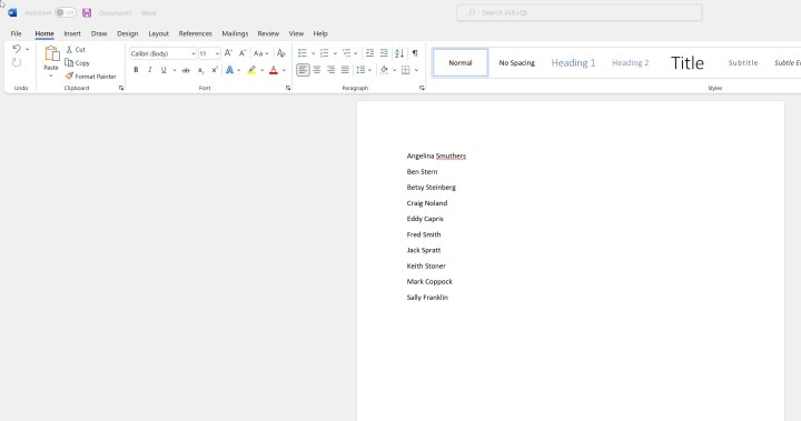Comment alphabétiser des listes dans Microsoft Word 5 Liste triée par prénom dans Microsoft Word.