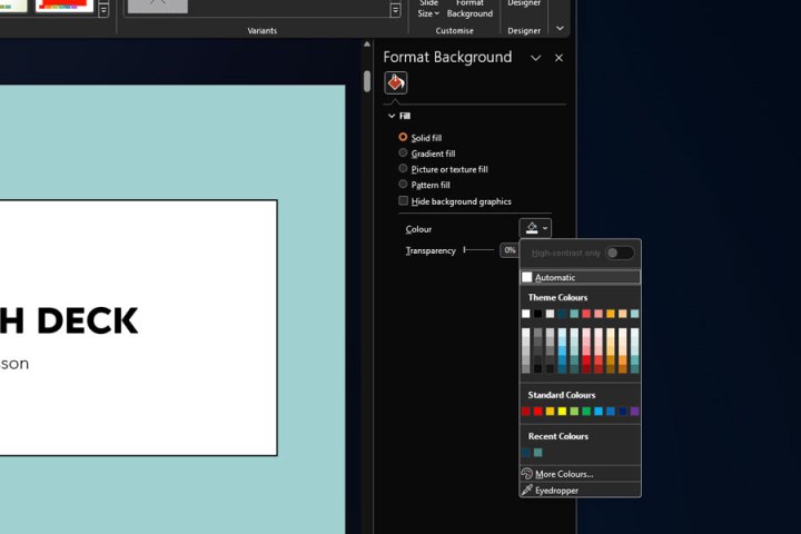 Comment changer le fond dans Powerpoint 4 Changer la couleur d'arrière-plan dans Powerpoint.