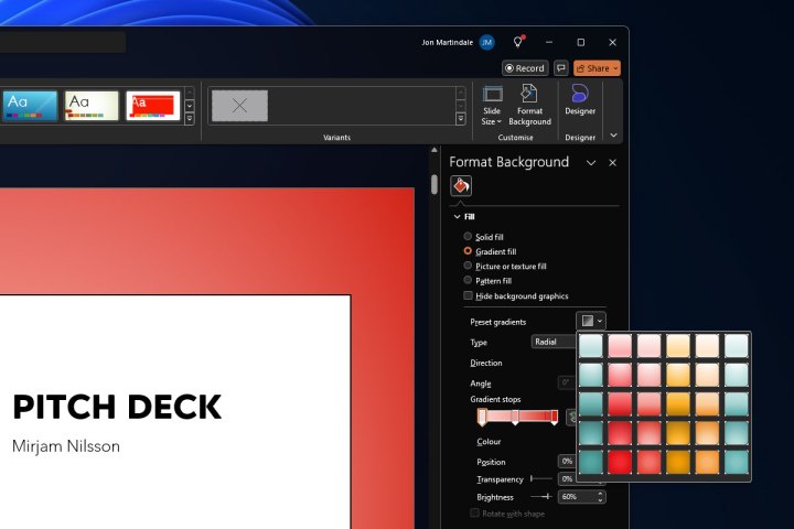 Comment changer le fond dans Powerpoint 5 Ajout d'un dégradé de couleur à l'arrière-plan.