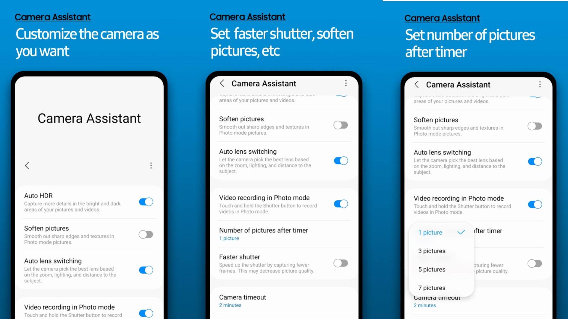Voici tous les mobiles Samsung compatibles avec la nouvelle application Camera Assistant 3 Voici tous les mobiles Samsung compatibles avec la nouvelle application Camera Assistant