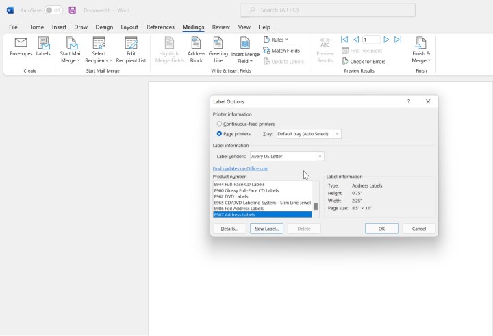Comment imprimer des étiquettes depuis Word 17 how to print labels from word mail merge label options