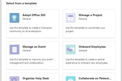 Comment créer une nouvelle équipe dans Microsoft Teams 6 Modèles dans Microsoft Teams.