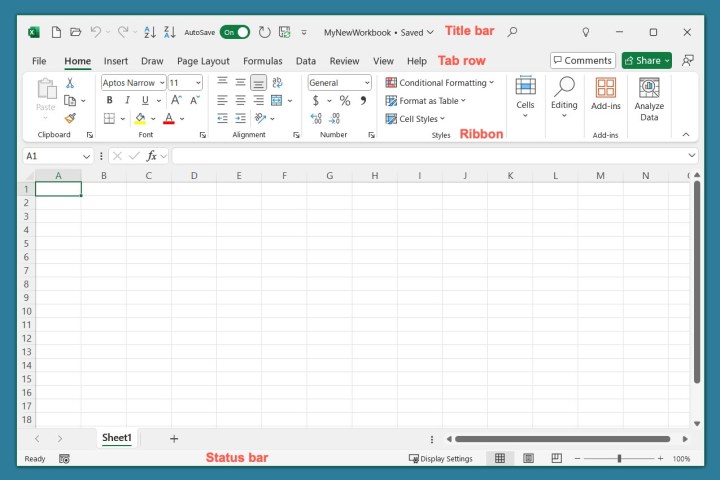 Comment utiliser Microsoft Excel : un guide pour les débutants 7 Structure de la fenêtre Excel.