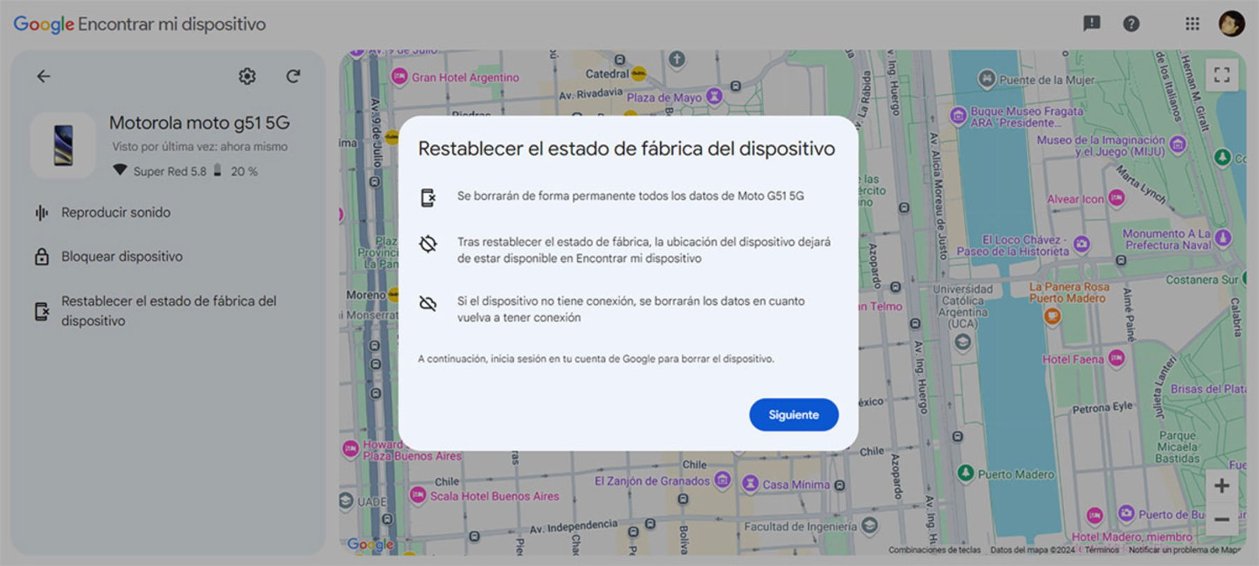 Comment se déconnecter de WhatsApp sur un mobile perdu ou volé 4 Effacer toutes les données d'un téléphone Android à distance