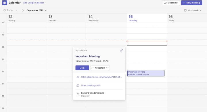 Comment rejoindre une réunion Microsoft Teams 7 Capture d'écran de Microsoft Teams.