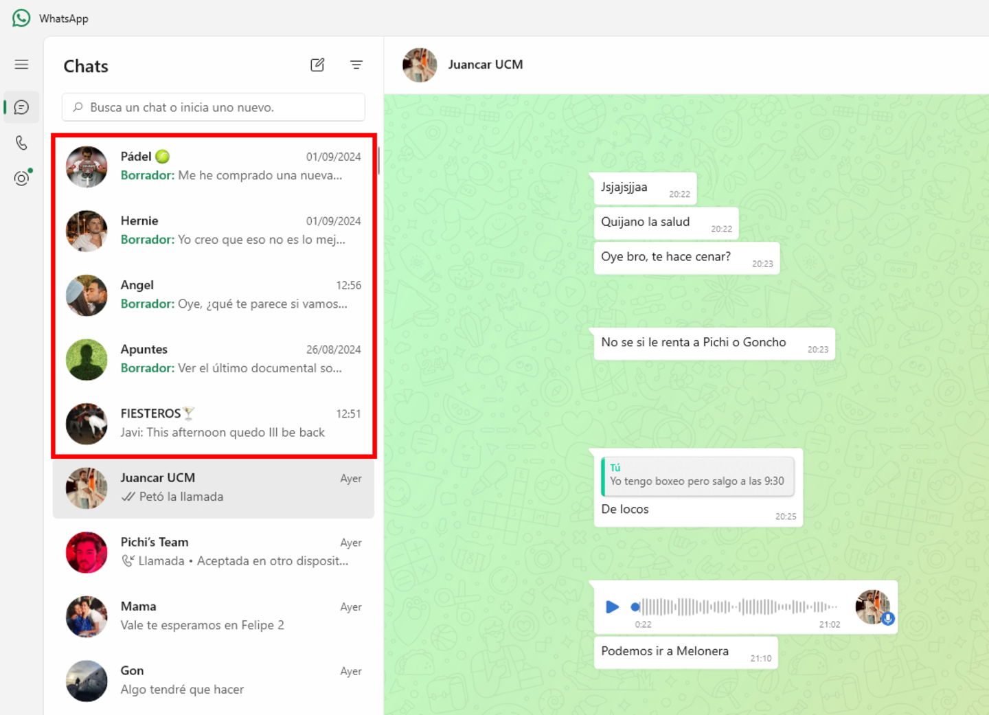 Les nouveaux brouillons de WhatsApp te faciliteront la tâche pour savoir quels chats tu as en attente de réponse 4 Nouvelle fonction de WhatsApp : brouillons de WhatsApp