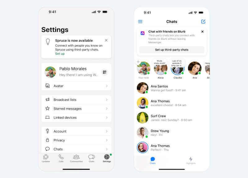 Meta enverra des messages de Messenger et WhatsApp vers d'autres applications et on sait déjà comment 3 Meta messages WhatsApp Messenger Union Européenne