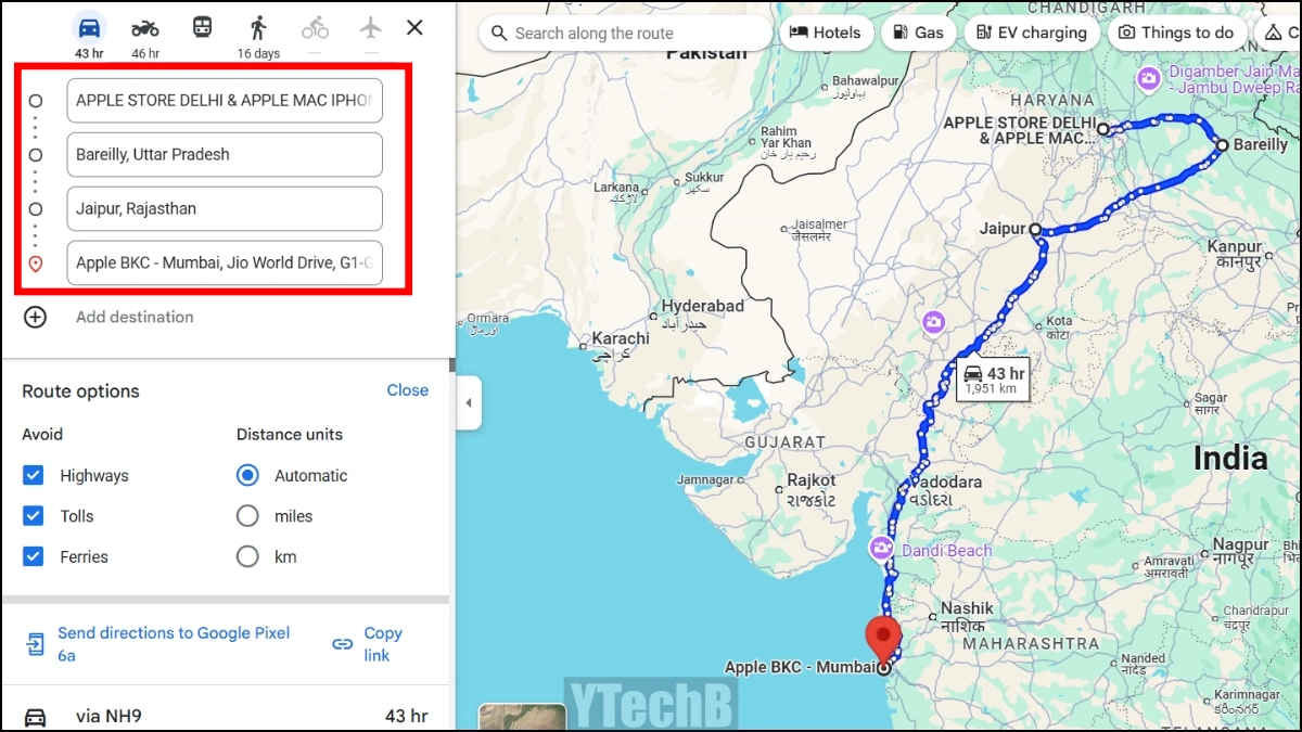 Comment modifier un itinéraire sur Google Maps 4 Ajouter Plusieurs Arrêts