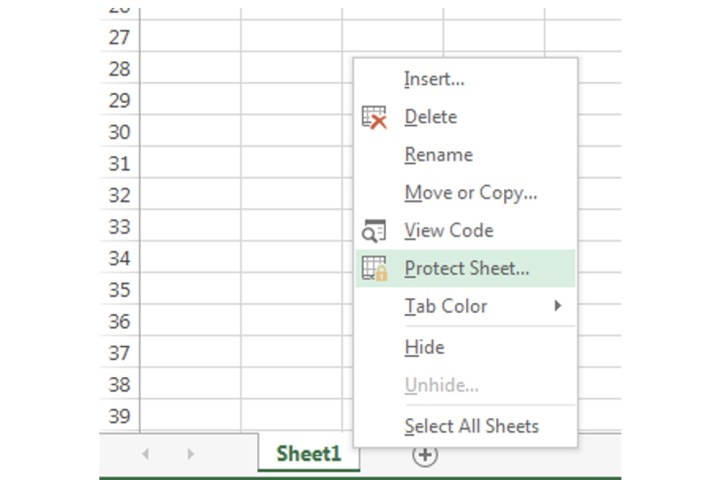 Un raccourci pour accéder à l'option Protéger la feuille pour verrouiller une feuille de calcul entière dans Microsoft Excel.