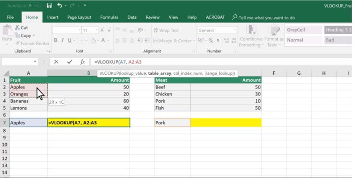 Comment utiliser VLOOKUP dans Excel 4 VLOOKUP choisir le deuxième argument.